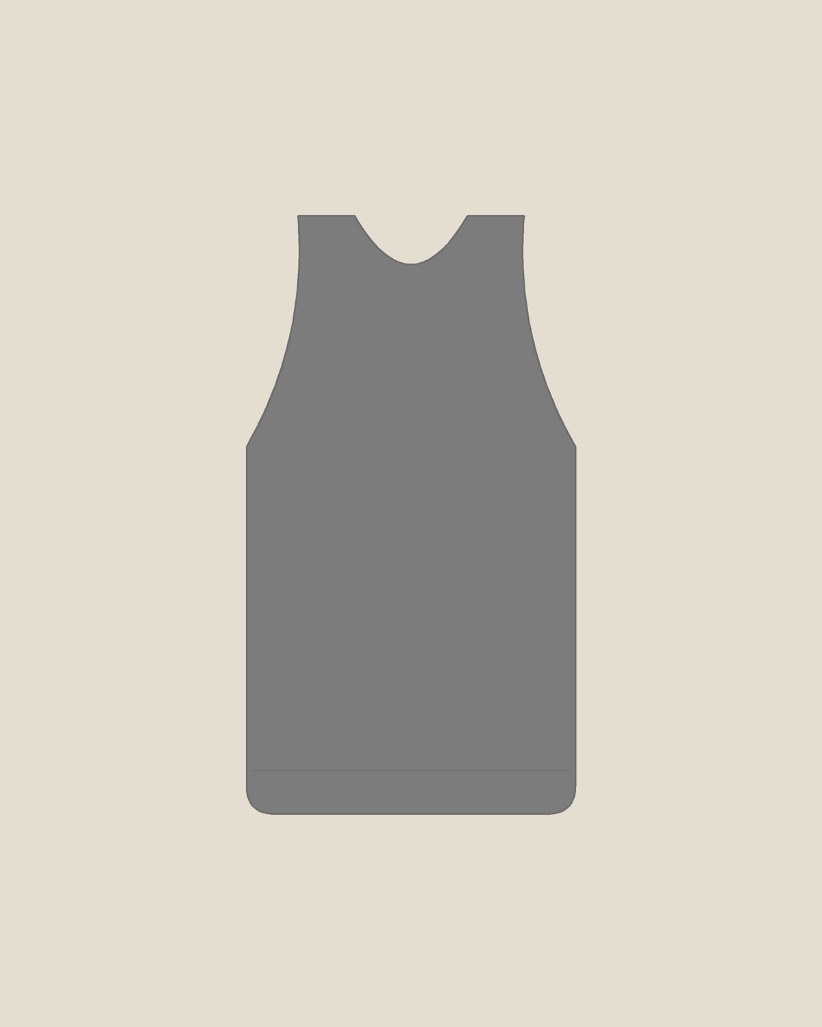 Classic grey vest for men, front view